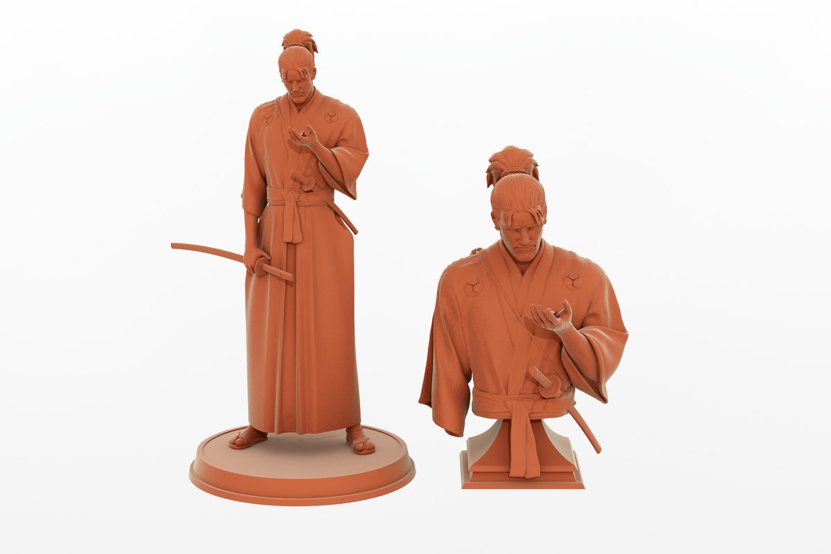 Musashi printables: Musashi statue & bust