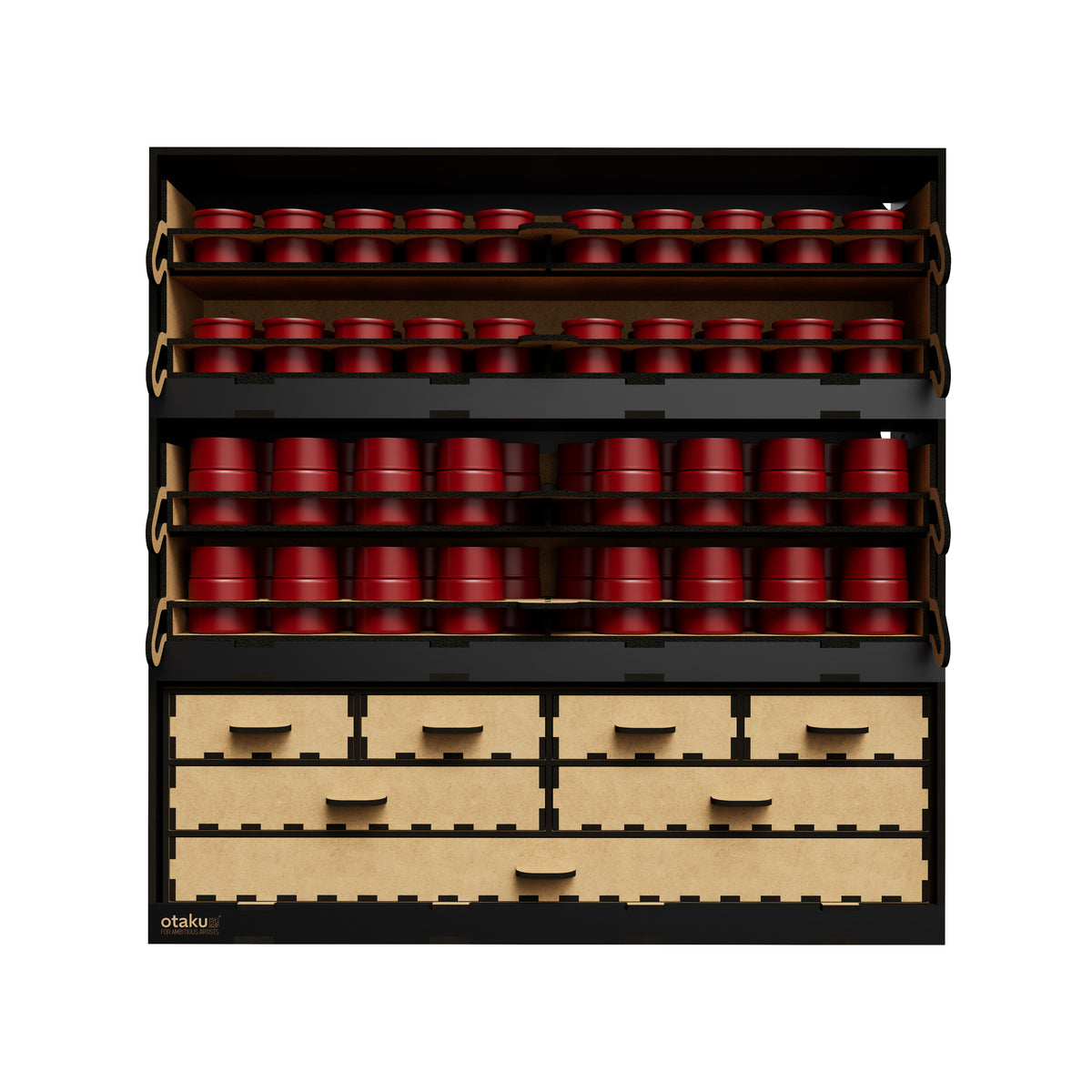 one. shelf: "Der Modellbauer" mit Farben